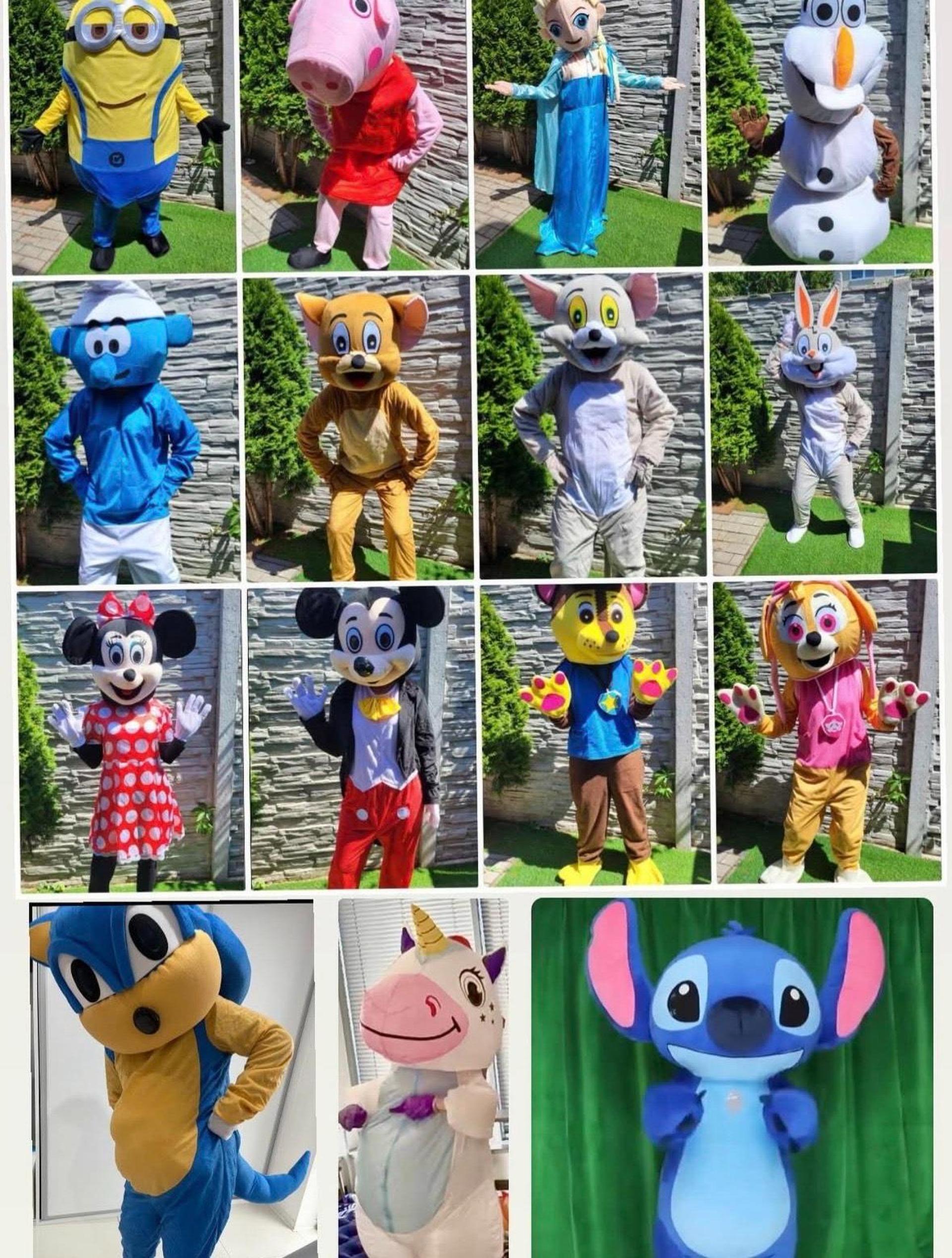 Prenájom maskota - Mnoho rozprávkovych postaviciek na prenajom , ci uz s animatorom alebk bez.